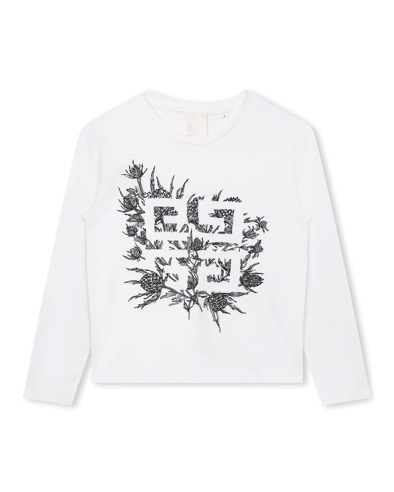 T-shirt à manches longues en coton - Blanc