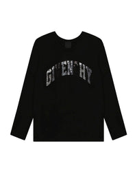 T-shirt à manches longues en coton - Black