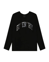 T-shirt à manches longues en coton - Black