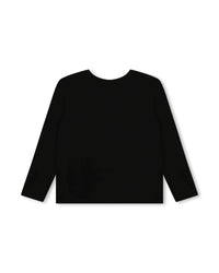 T-shirt à manches longues en coton - Black
