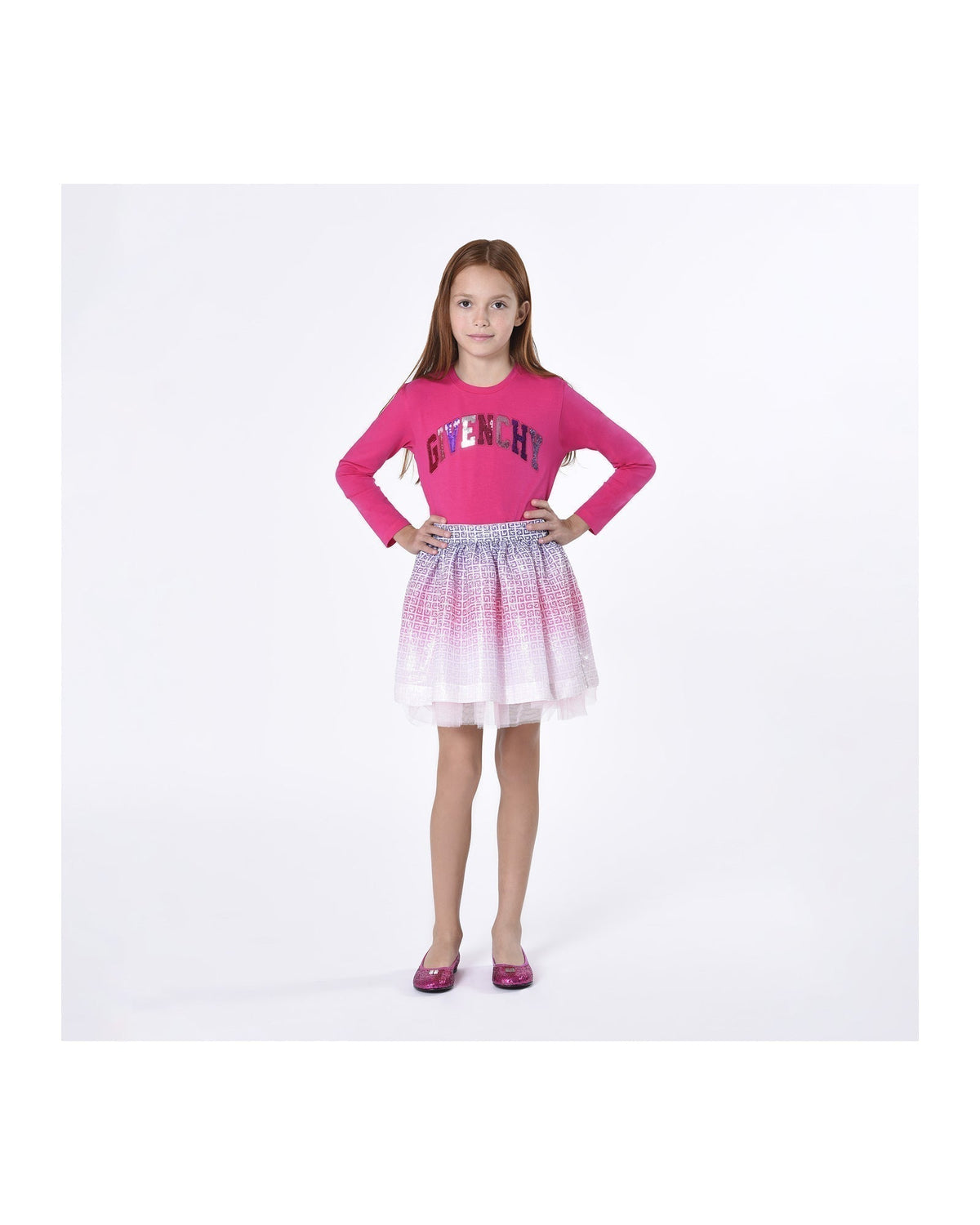 T-shirt à manches longues en coton - Rose Pep'S