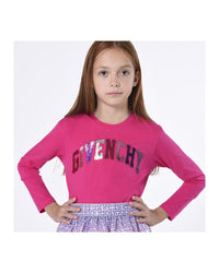 T-shirt à manches longues en coton - Rose Peps