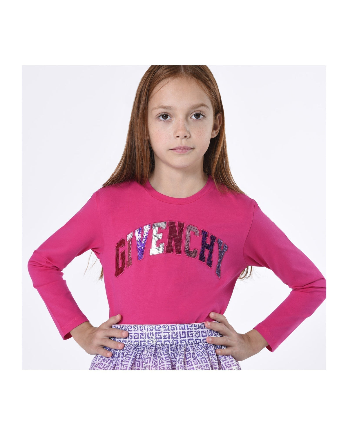 T-shirt à manches longues en coton - Rose Pep'S