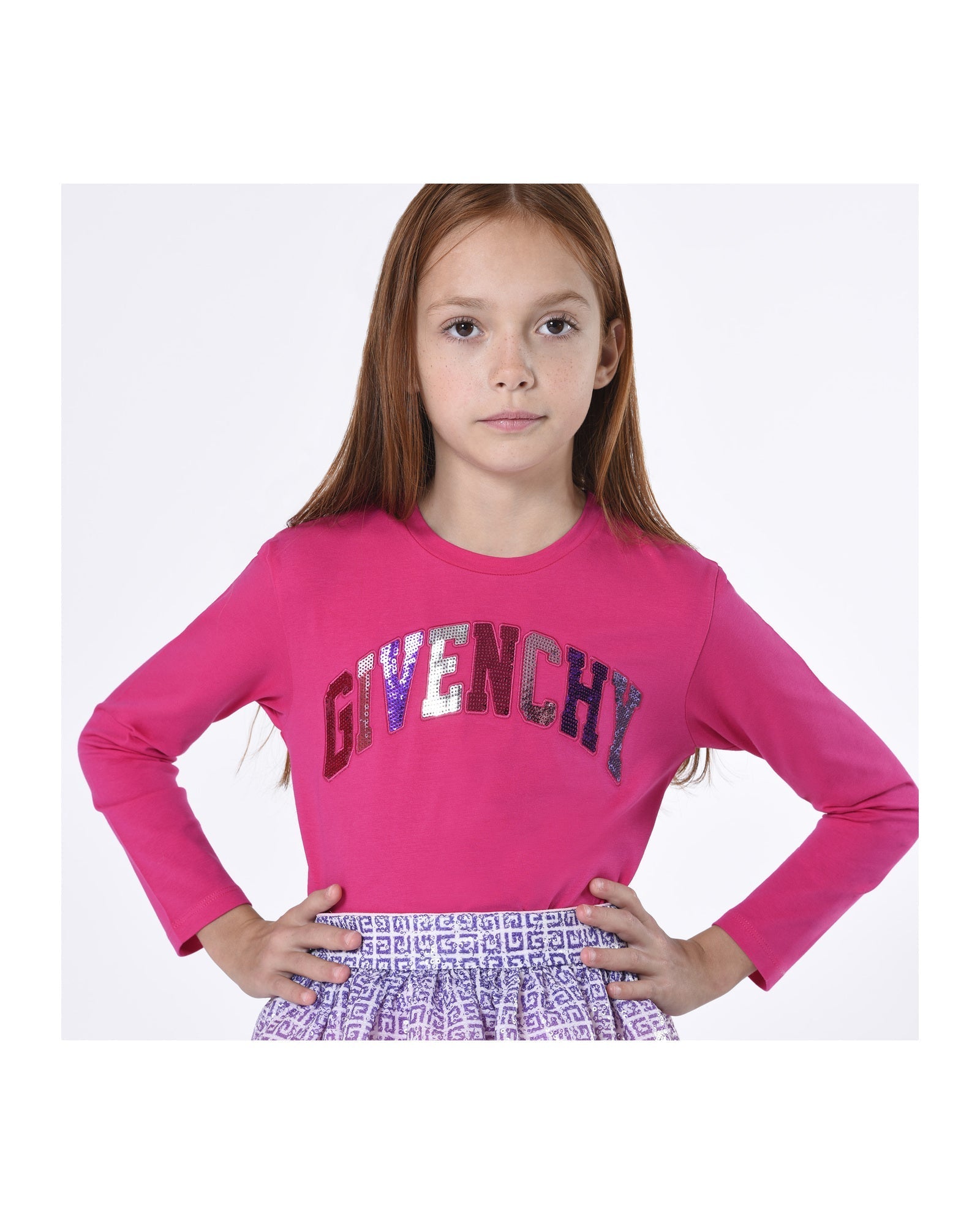 T-shirt à manches longues en coton - Rose pep's