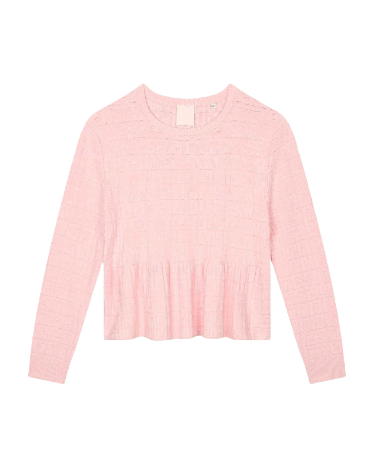 Pull à motif en tricot - Marshmallow