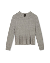Pull en tricot - Gris chiné