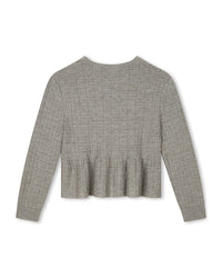 Pull à motif en tricot - Gris Chine