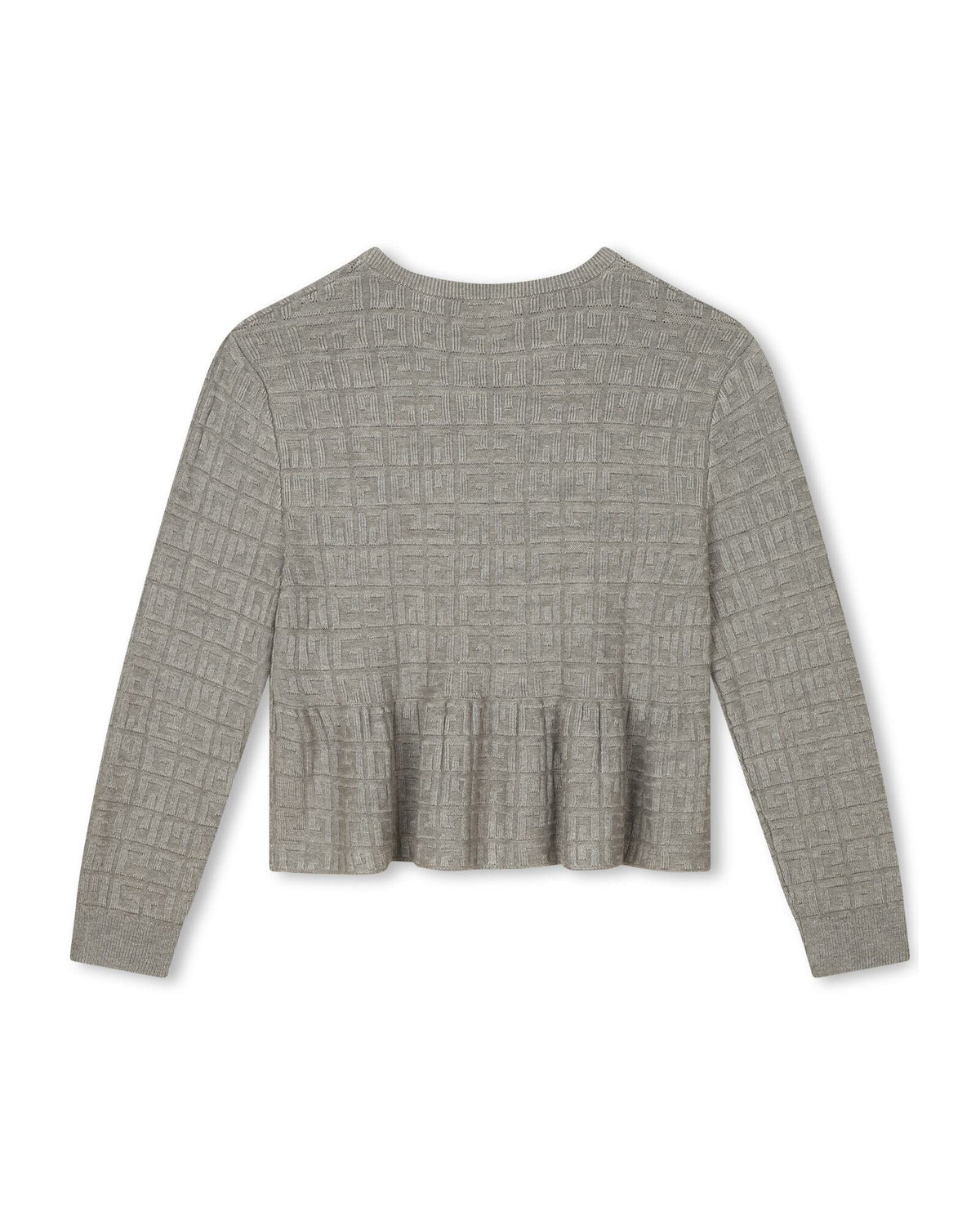 Pull à motif en tricot - Gris Chine