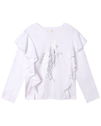 T-shirt à manches longues en coton - Blanc