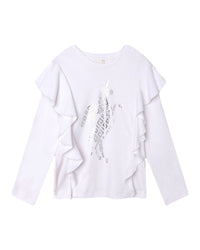 T-shirt à manches longues en coton - Blanc