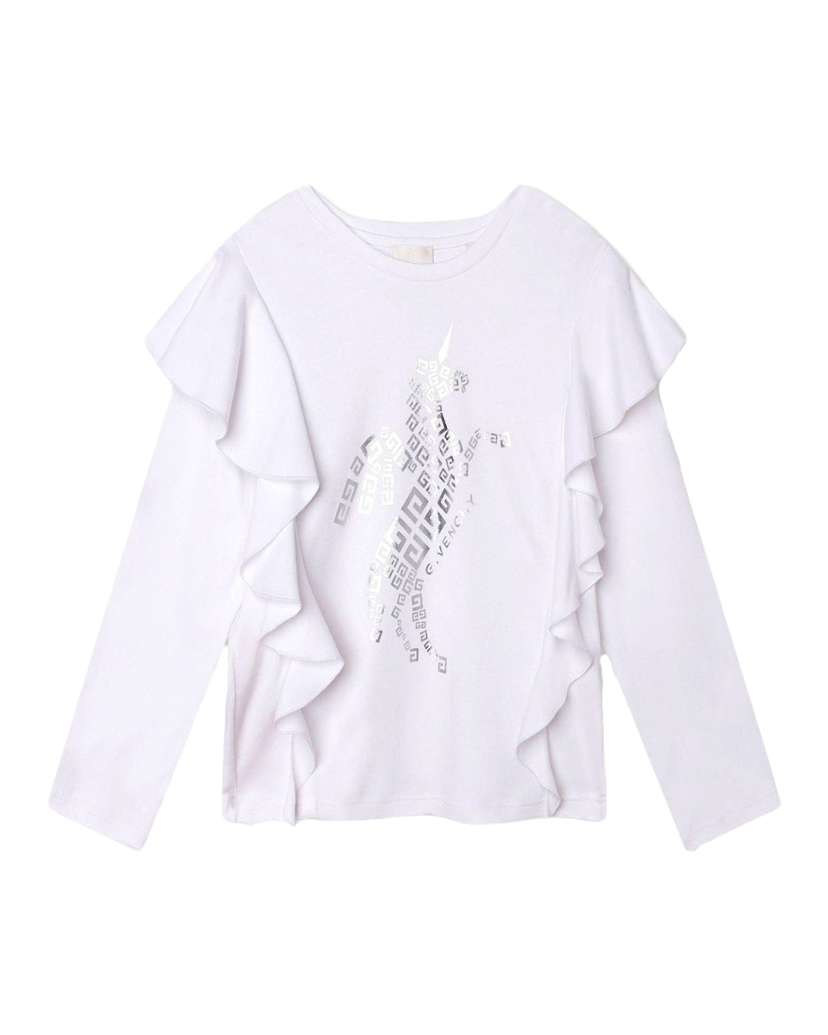 T-shirt à manches longues en coton - Blanc
