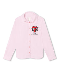 Chemise à manches longues en coton - Marshmallow