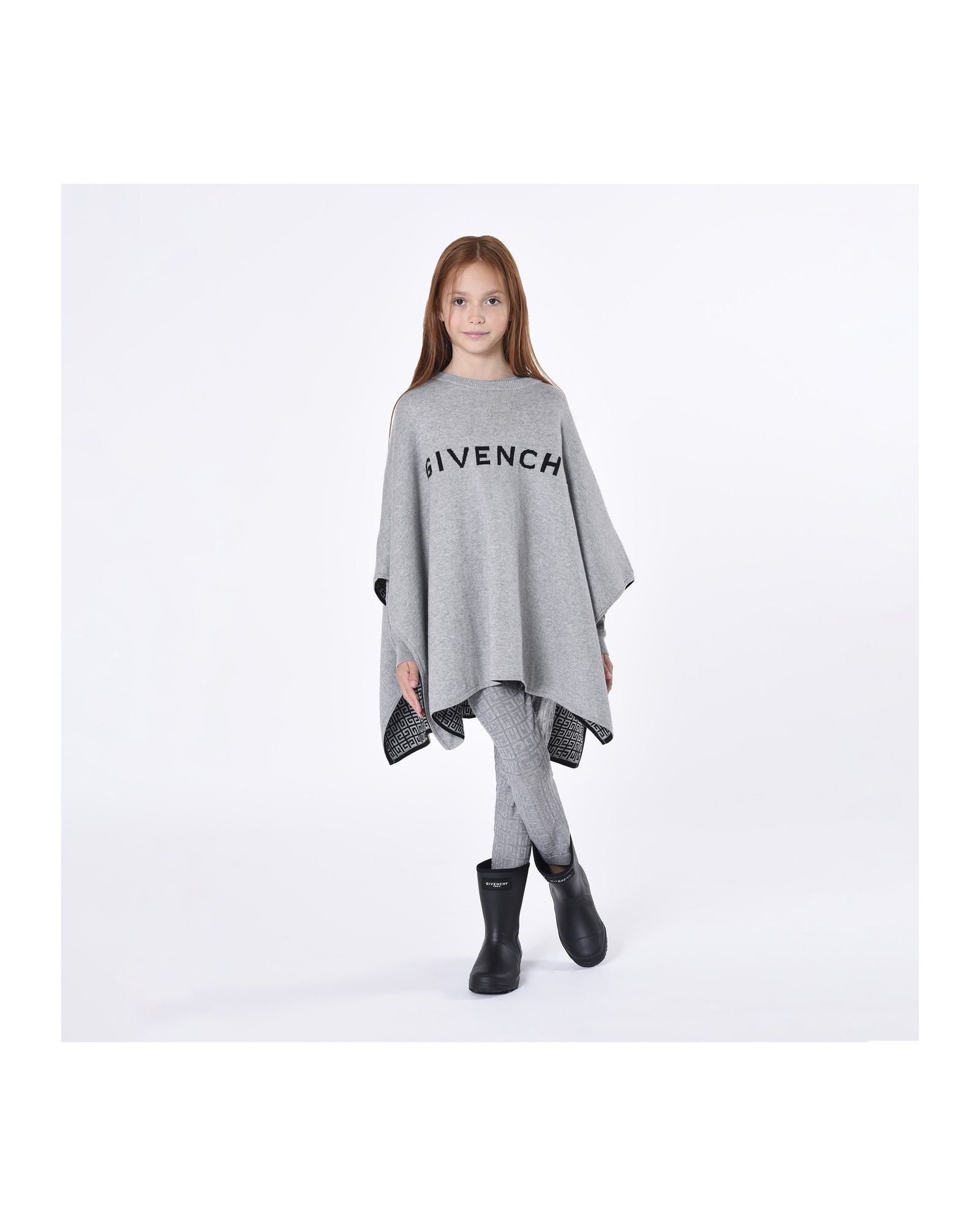 Cotton cape - Black Grey
