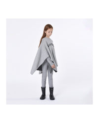 Cape réversible en coton - Noir Gris