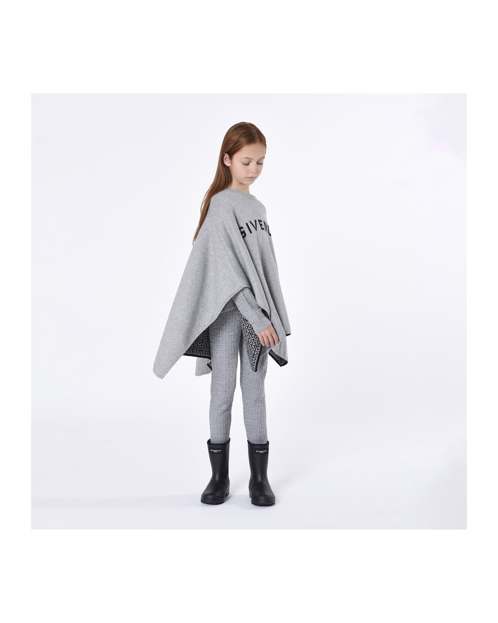 Cotton cape - Black Grey