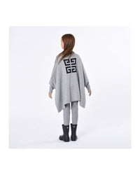 Cape réversible en coton - Noir Gris