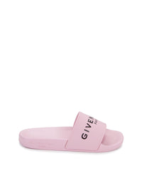 Sandales slide avec logo en relief - Marshmallow
