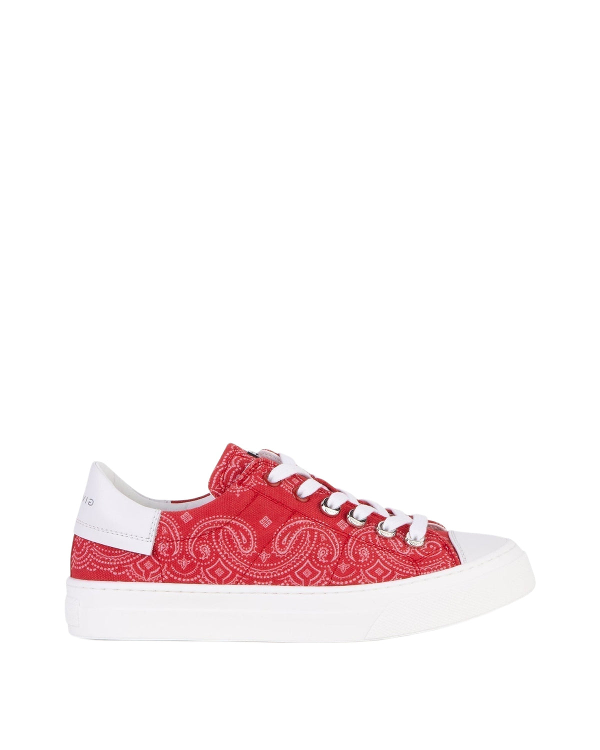 Baskets en toile coton imprimé bandana - Piment