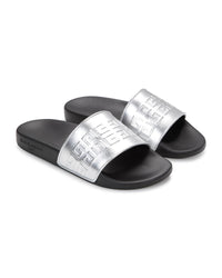 Embossed mules - Silver