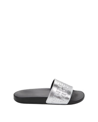 Embossed mules - Silver