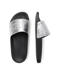 Embossed mules - Silver