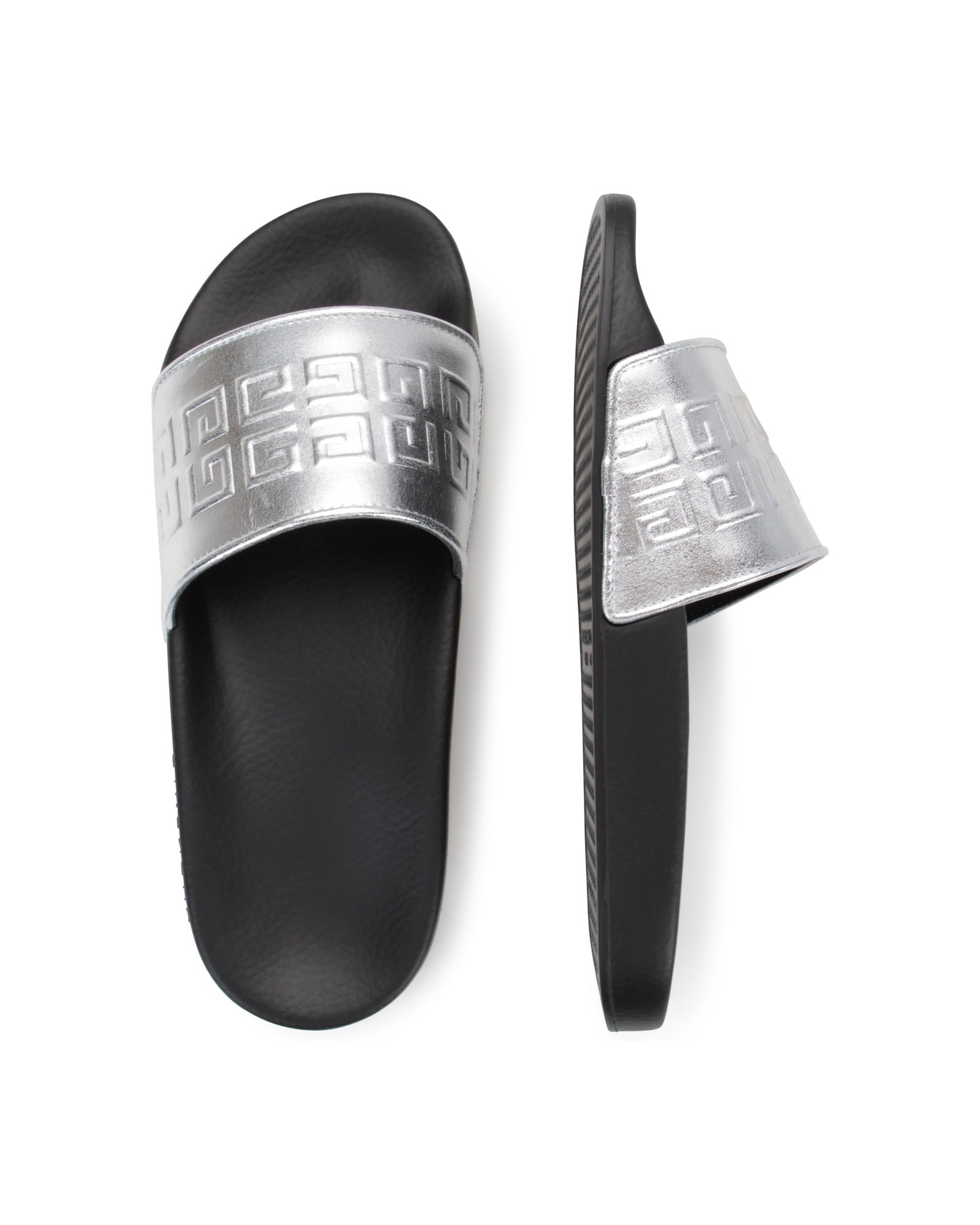 Embossed mules - Silver