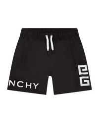 Short de bain à taille élastiquée - Black