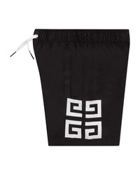 Short de bain à taille élastiquée - Black