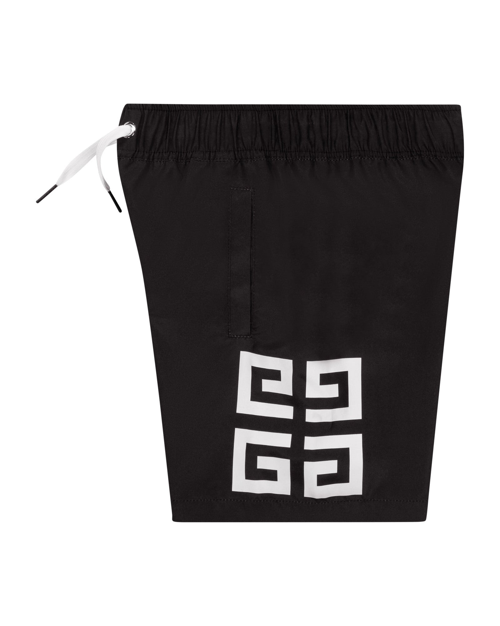 Short de bain à taille élastiquée - Black