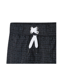 Short de bain à taille élastiquée - Black