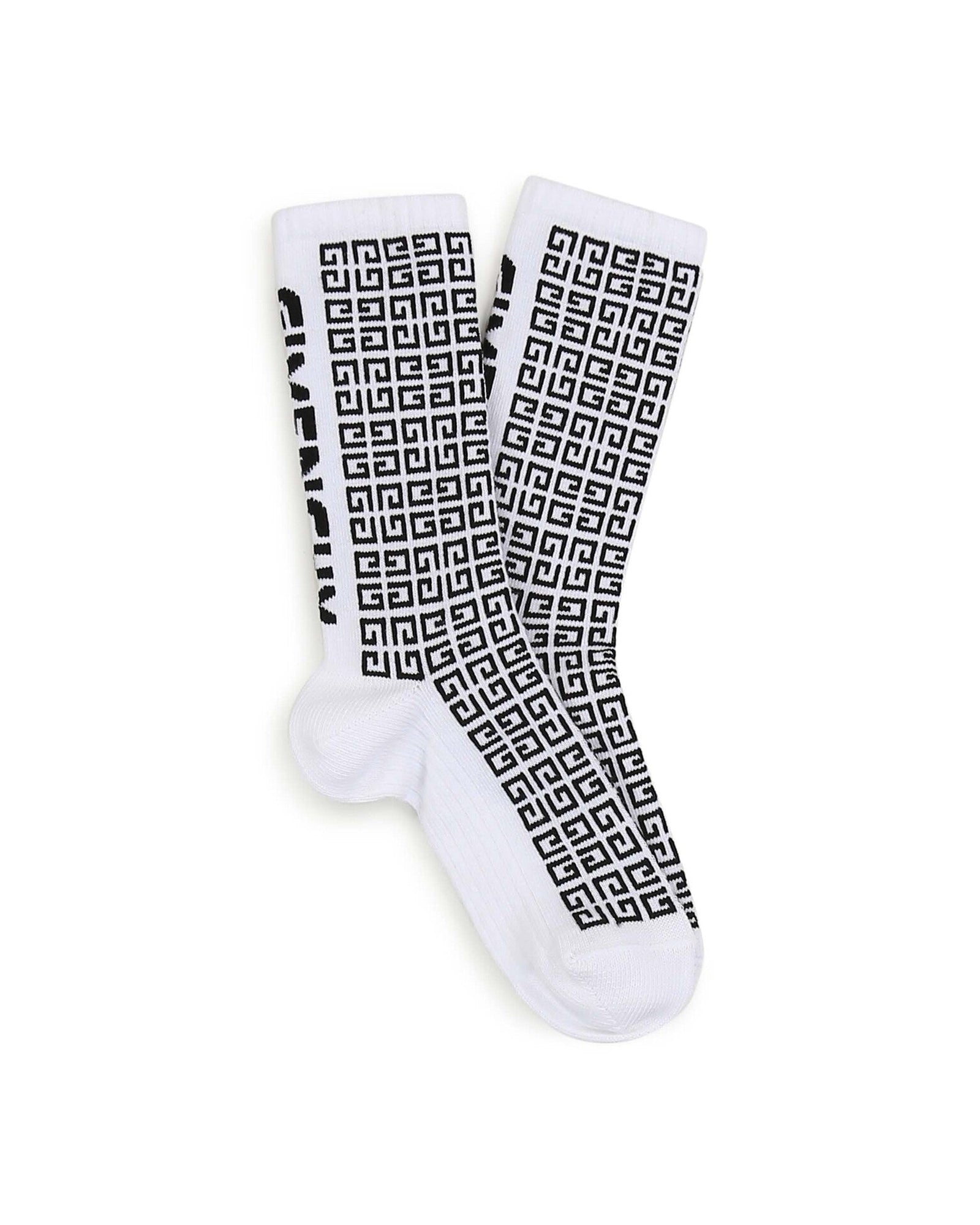 High cotton socks - White
