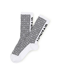 High cotton socks - White