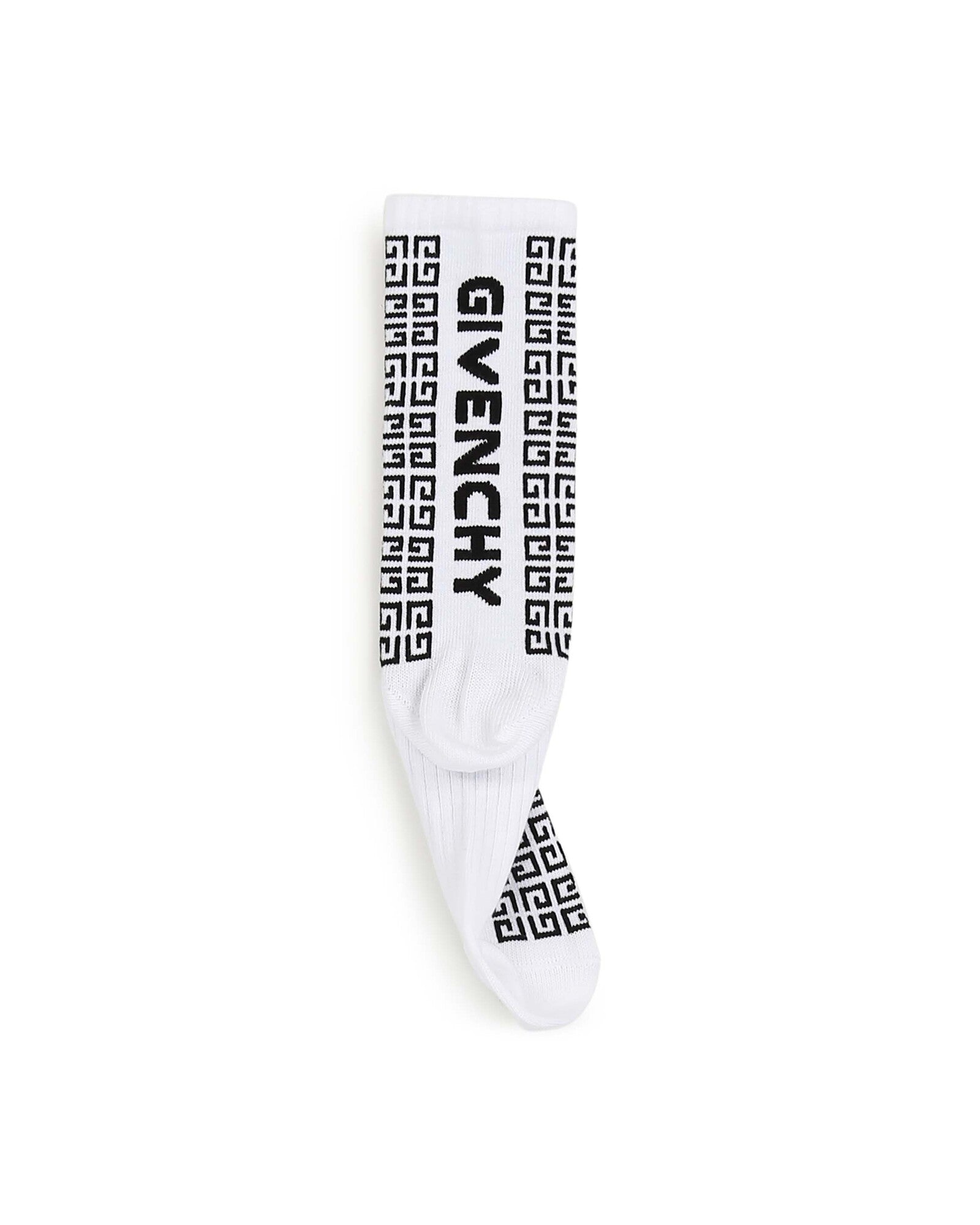 High cotton socks - White