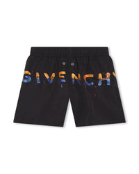 Swimming shorts with elasticated waistband - Black