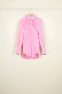Silk draped blouse - Pivoine