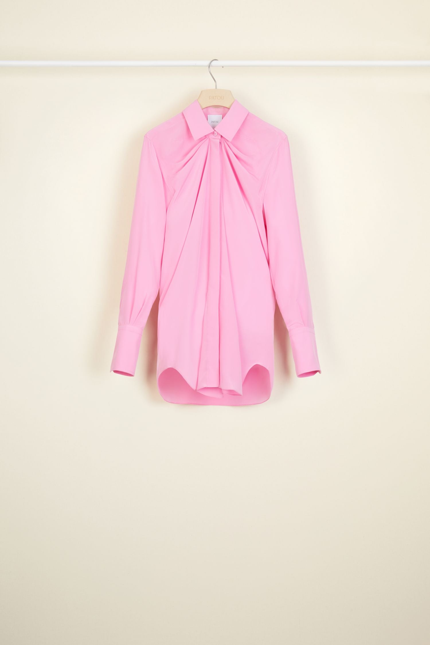 Silk draped blouse - Pivoine