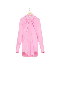 Blouse drapée en soie - Pivoine