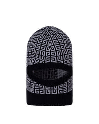 Cagoule en coton à motif jacquard 4G - Noir Gris
