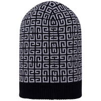 Cagoule en coton à motif jacquard 4G - Noir Gris