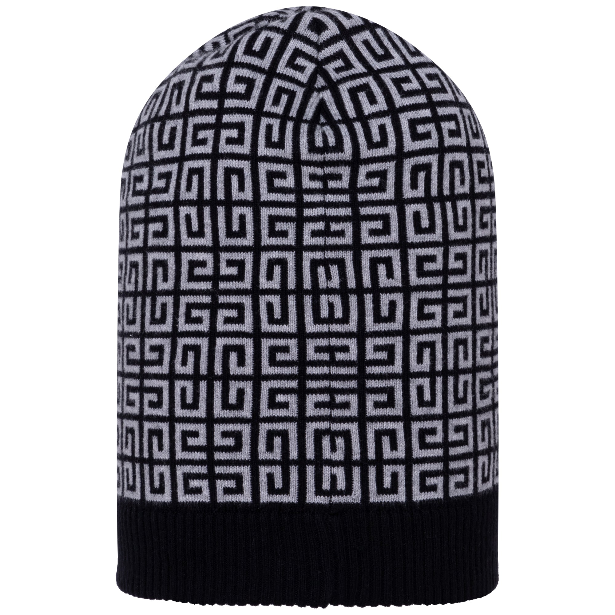 Cagoule en coton à motif jacquard 4G - Noir Gris