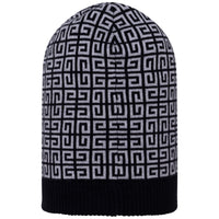 Cagoule en coton à motif jacquard 4G - Noir Gris