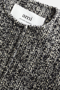 Veste courte à poignées fendues en laine - Black & Off White