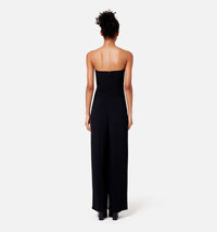 Combinaison bustier à fermeture zippée - Black