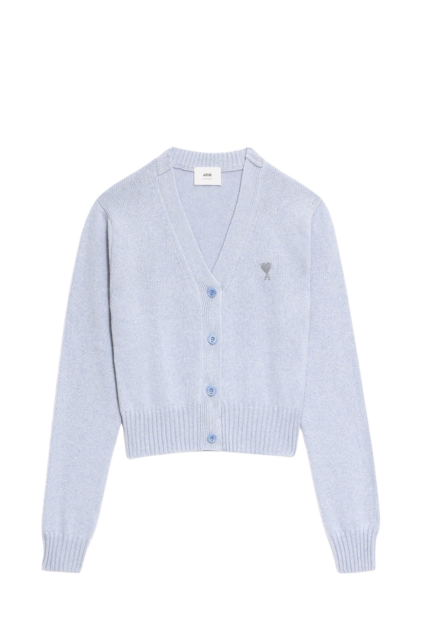Cardigan Ami de Cœur en cachemire et laine - Pale Blue