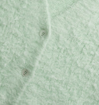 Cardigan brossé en laine - Pale Green