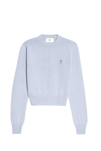 Pull Ami de Cœur à col rond en cachemire et laine - Pale Blue