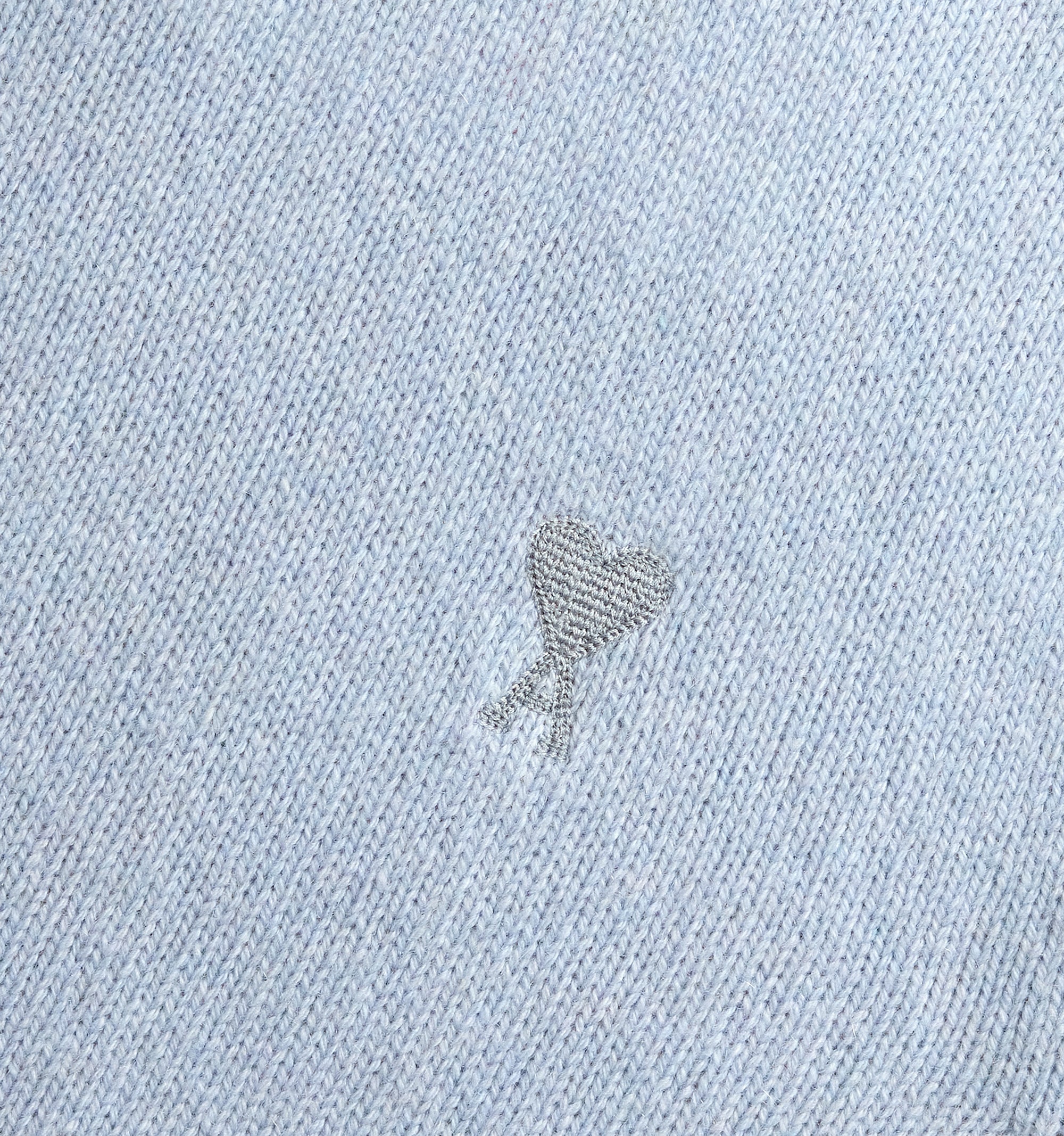 Pull Ami de Cœur à col rond en cachemire et laine - Pale Blue
