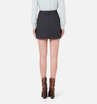 Jupe courte en laine - Grey