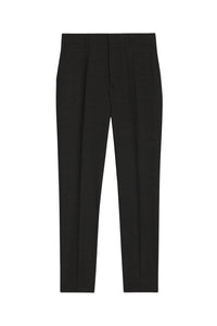 Pantalon coupe cigarette en laine - Black