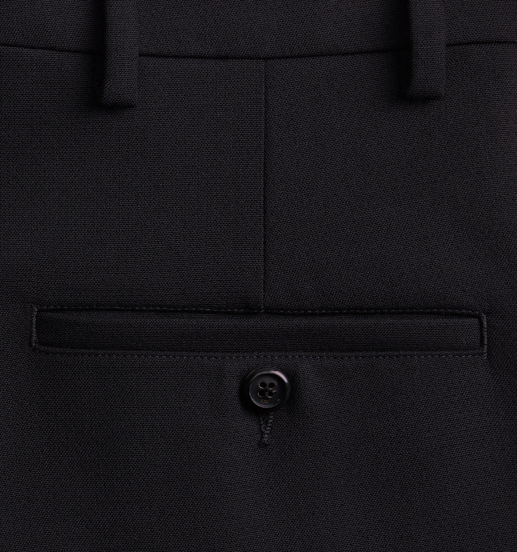 Pantalon coupe carotte en laine mélangée - Black